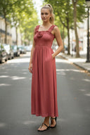 BELLA ROSA SMOCKED MAXI DRESS