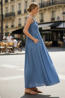 BELLA ROSA SMOCKED MAXI DRESS