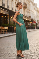 BELLA ROSA SMOCKED MAXI DRESS
