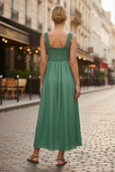 BELLA ROSA SMOCKED MAXI DRESS