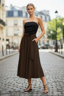 TIE ME PRETTY LINEN DRESS