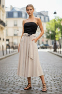 TIE ME PRETTY LINEN DRESS