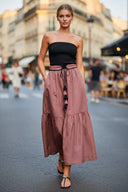 LILA BELLE TUBE MAXI DRESS WITH BELT