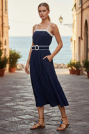 VIVIENNE MIDI DRESS WITH BELT