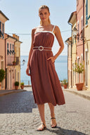 VIVIENNE MIDI DRESS WITH BELT