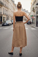AUDREY BERREL MIDI DRESS WITH BELT