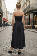 AUDREY BERREL MIDI DRESS WITH BELT