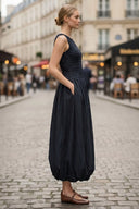 MILA CRINKLE MAXI BUBBLE DRESS