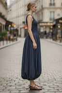 MILA CRINKLE MAXI BUBBLE DRESS