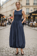 MILA CRINKLE MAXI BUBBLE DRESS