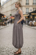 MILA CRINKLE MAXI BUBBLE DRESS