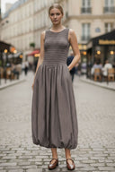 MILA CRINKLE MAXI BUBBLE DRESS