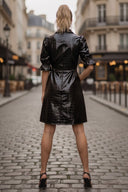 CELINE ALLIGATOR 3/4 SLEEVE ZIP UP DRESS