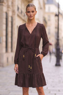 LANA BRAIDED GOLD BEAD DRESS