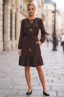 LANA BRAIDED GOLD BEAD DRESS