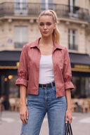 EMILY 3/4 SLEEVE ZIP UP JACKET