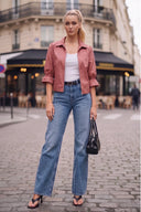 EMILY 3/4 SLEEVE ZIP UP JACKET