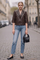AVA FAUX LEATHER JACKET