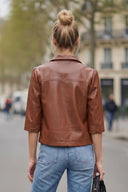 AVA FAUX LEATHER JACKET