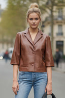 AVA FAUX LEATHER JACKET