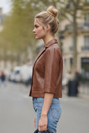 AVA FAUX LEATHER JACKET