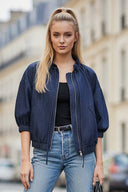 BIANCA DENIM ZIP UP JACKET