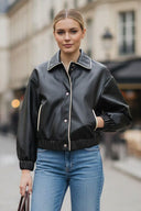 STELLA  FAUX LEATHER JACKET