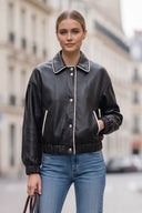 STELLA  FAUX LEATHER JACKET
