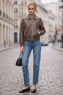 STELLA  FAUX LEATHER JACKET