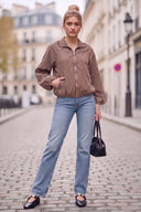 SADIE HIGH NECK ZIP UP JACKET