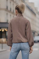 SADIE HIGH NECK ZIP UP JACKET
