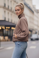 SADIE HIGH NECK ZIP UP JACKET