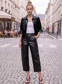 CELINE ALLIGATOR 3/4 SLEEVE ZIP UP JACKET