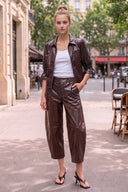 CELINE ALLIGATOR BARREL PANTS