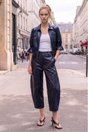 CELINE ALLIGATOR BARREL PANTS