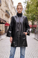 CELINE ALLIGATOR  ZIP UP COAT