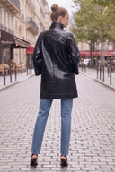 CELINE ALLIGATOR  ZIP UP COAT