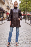 CELINE ALLIGATOR  ZIP UP COAT