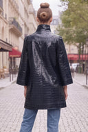 CELINE ALLIGATOR  ZIP UP COAT