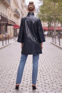 CELINE ALLIGATOR  ZIP UP COAT