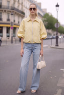 ROMY HALF BUBBLE SLEEVE ZIP UP JACKET