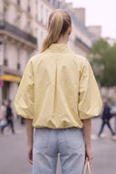 ROMY HALF BUBBLE SLEEVE ZIP UP JACKET