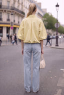 ROMY HALF BUBBLE SLEEVE ZIP UP JACKET