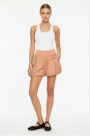 STITCH DETAIL BUBBLE SHORTS