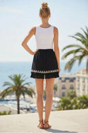 IVY EMBROIDERED LINEN SKORT