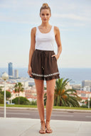 IVY EMBROIDERED LINEN SKORT