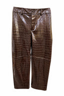 CELINE ALLIGATOR BARREL PANTS