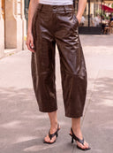 CELINE ALLIGATOR BARREL PANTS