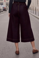PIPER DRAWSTRING CAPRI DENIM PANTS