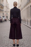 PIPER DRAWSTRING CAPRI DENIM PANTS